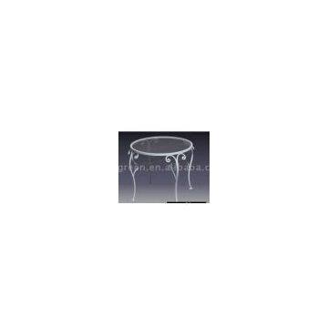 Toughen Flower Glass Table