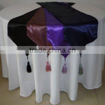 wedding tablecloth satin table runner with tassels