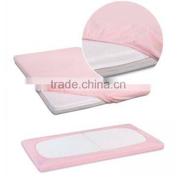 knitted 100% combed cotton pink with elastic crib sheet baby fitted sheet