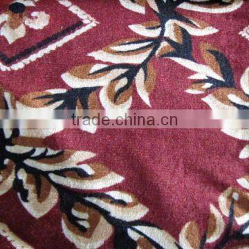 2014 New printed design 100% polyester tricot velvet, warp knitting velvet fabric