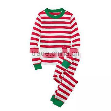 2016 yawoo long sleeve red stripe shirt match pants christmas outfit children's pajamas