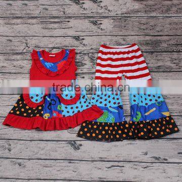 Sue Lucky wholesale western girls back to school outfit/custom design