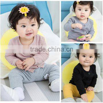 B22455A New Autumn style Sweet Baby Girl thin coat pure color cotton coat