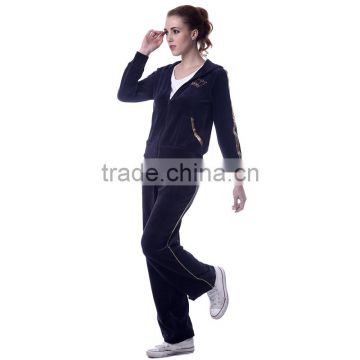 Hot selling Custom made women design brand sports training track suit