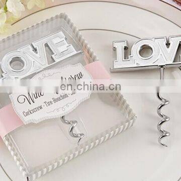 Wedding Wholesale Letter Love Design Wine Bottle Opener With Gift Box