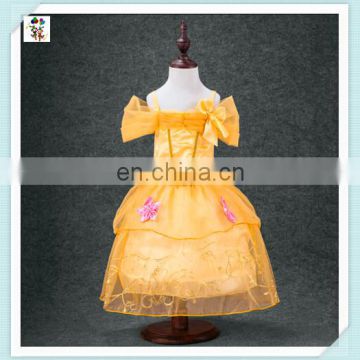 Kids Movie Cosplay Party Fancy Yellow Princess Costumes HPC-3111