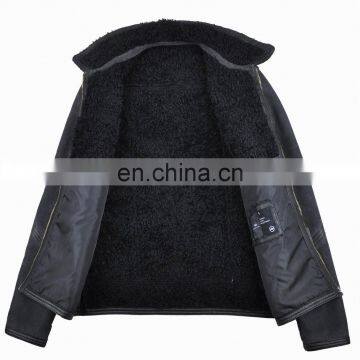 2015 Lastest Fashion Mens Stylish Warm Lamb Nappa Leather Jacket photo-2