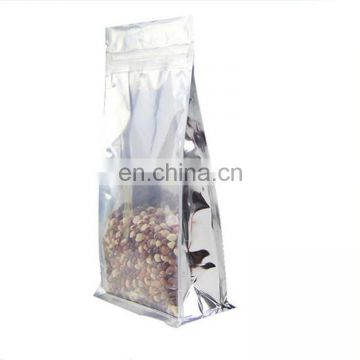 China Factory Heat Sealable Compound Logo Printing Stand Up Customized Foil Food flat bottom pouch