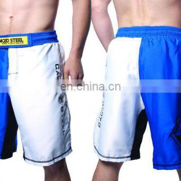 Blank Blue and white MMA shorts