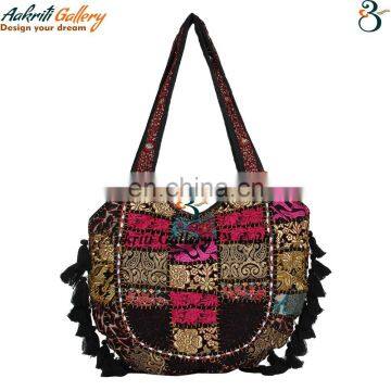 Woman Bag Ethnic Patch Work Fashionable Stylish Shoulder Bag Indian Multi-Purpose Shoppers Handbag