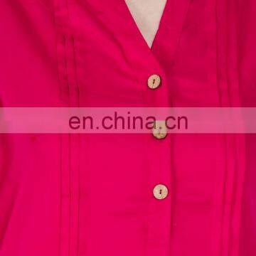 Designer High Low Hem Front With Buttons 100% Viscose Fabric Lady Tunic Kurta Manufacturer photo-5