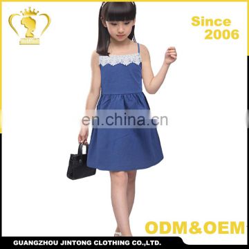 Summer korean fashion children denim dress