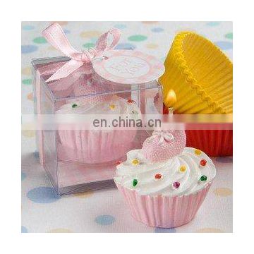 Pink Cupcake Design Candle Favors