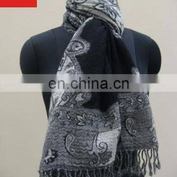 WOOL JACQUARD SHAWL