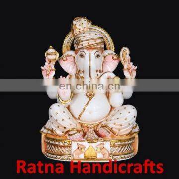 Ganesh Figurine Marble Statue D012