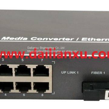 Dual Fiber ports +8ch 10/100M/1000M Gigabit POE fiber switch 8ch POE+2ch Fiber Switch Gigabit POE Fiber media converter