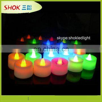 hot!flamless multi color led tealight candle