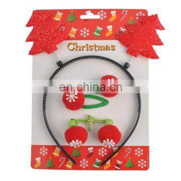 Christmas Children hair clasp clamp accessories Santa hair clip set for kids