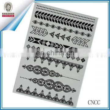 2015 Newest Black And White Henna Tattoo Lace