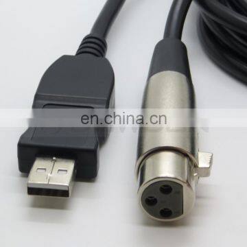 XLR Female to USB Male Microphone Mic Link Cable 3M 10FT photo-4