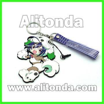 Key chains supply custom pvc cartoon animal figure key chains for promotional gifts