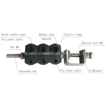 304 Stainless Steel Trigeminy Combination Cable Holder Clip photo-2