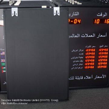 Currency Exchange Rate Board Display With Date and Time Led Bank Currency Exchange Sign Panel for Indoor photo-2