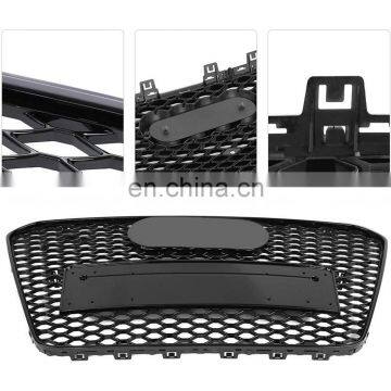 Honeycomb Center Grill Gloss Black Grille RS5 Style Fit 2013-2016 for Audi A5 S5