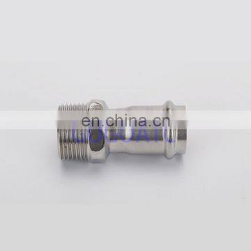 304 SS ferrule fitting connection water joint adapter DN15/20/25/32/40/50 male NPT BSP press union stainless steel pipe fitting