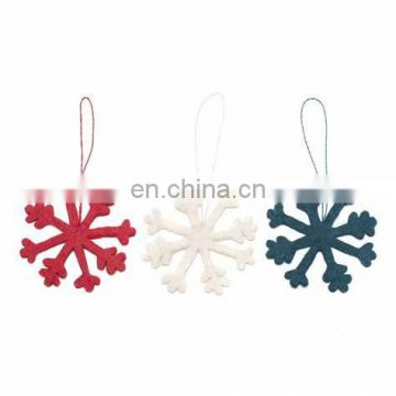 Customized Wholesale felt christmas snow ornaments For christmas tree