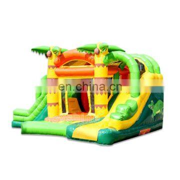 Jungle Theme Children's Inflatable Castle Combos With Double Slide