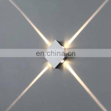 Simple modern creative hotel project KTV square round LED aluminum wall lamp indoor light effect lamp