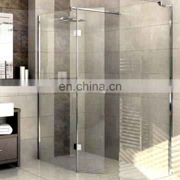 Bathroom tempered glass sliding bath room door bathtub shower screen glass