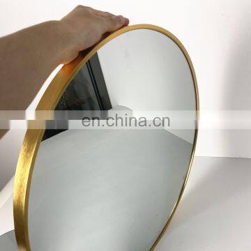 Decorative Modern Aluminum Stainless Steel Frame Round Mirrors decor wall