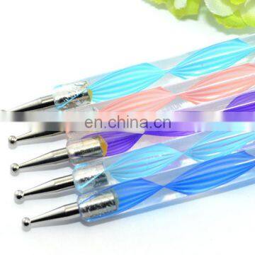 5Pcs Nail Art tools two-way Dotting Pen Marbleizing Tool