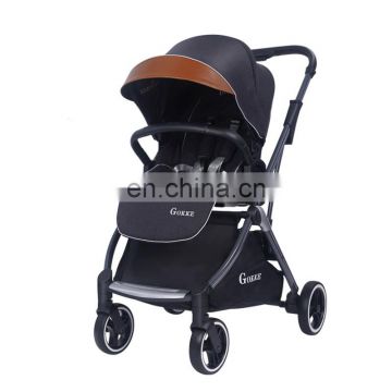 Extendable Canopy Kids Children Infant Stroller Baby Pram with Peek a boo Skylight