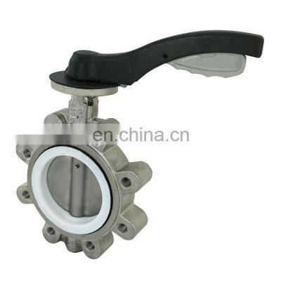 Bundor DN50~DN250 Stainless Steel LT type 10 Inch PTFE Lined Lug Butterfly Valve