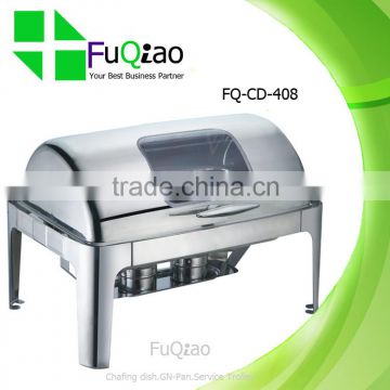 Oblong/Round Stainless Steel Glass Lid Buffet Chafing Dish for Hotel Restaurant