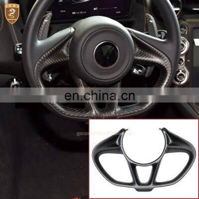 Auto Accessories Luxury Interior Decoration OEM Style Dry Carbon Steering Wheel Cover For McLaren 720S