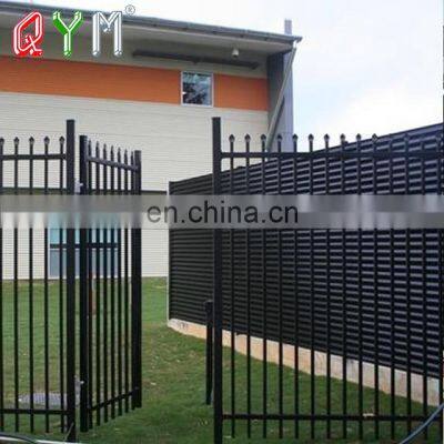 Powder Coating Weld Picket Fence Wrought Iron Spear Top Steel Fence