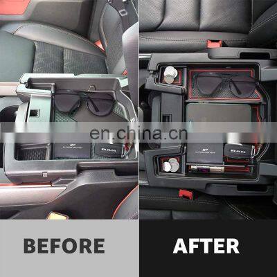 Interior Accessories Parts Silicone Armrest Rest Storage Box Center Control Console Organizer Tray For Dodge Ram 1500 2500 3500 photo-3