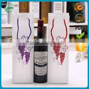 Eco-friendly Plastic Pvc Flat Bottom Decorative Wine Bag