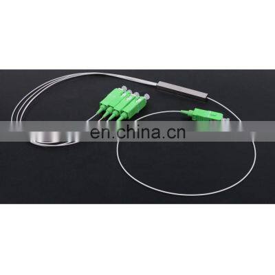 05m 1m 2m sc 1x4 mini apc steel tube pon plc splitter  fiber optic