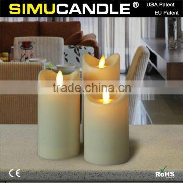 Fancy Design Flameless Led Candle With Moving Flame, With USA and EU Patent