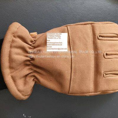 Microfiber Suede Cowhide Leather Gloves Men and Women Ski and Snow Gloves photo-4