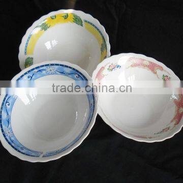 cheap rim porcelain bowls for hotel, porcelain soup bowls, ceramic flower coconut bowl