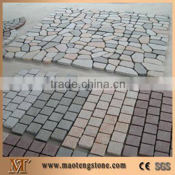 Flamed Granite Paving Stones at site