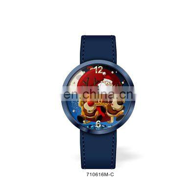 Affordable High Quality Christmas Decorating Leather Watch for Christmas Gift