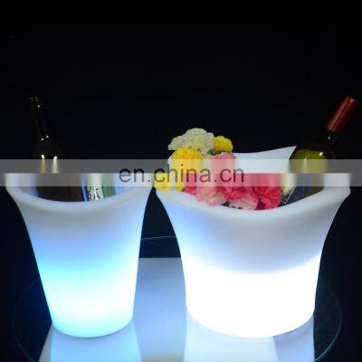 Waterproof with Colors Changing Glowing Plastic Modern Home LED Glowing Eco friendly Food Grade light up ice bucket