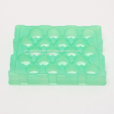 green PET thermoformed blister pallets vacuum forming blister insert trays